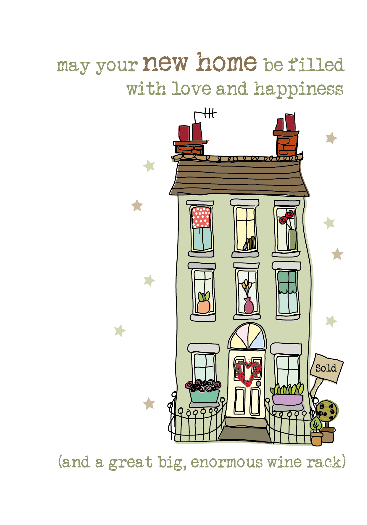 New Home Sparkle Finished Greeting Card Cards